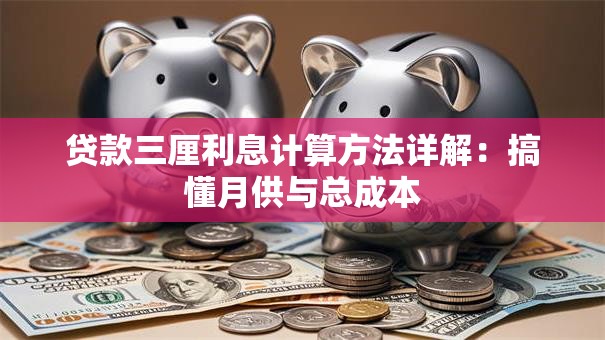 贷款三厘利息计算方法详解：搞懂月供与总成本