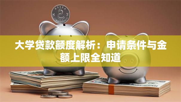 大学贷款额度解析：申请条件与金额上限全知道