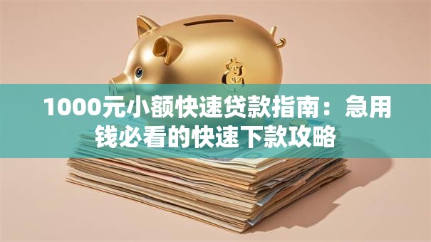 1000元小额快速贷款指南：急用钱必看的快速下款攻略