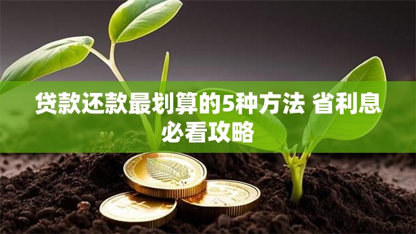 贷款还款最划算的5种方法 省利息必看攻略