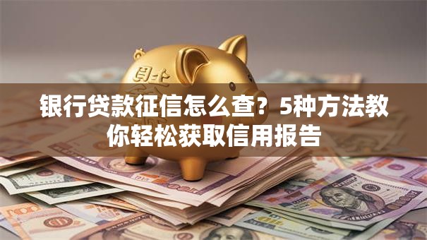 银行贷款征信怎么查？5种方法教你轻松获取信用报告