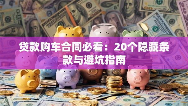 贷款购车合同必看：20个隐藏条款与避坑指南