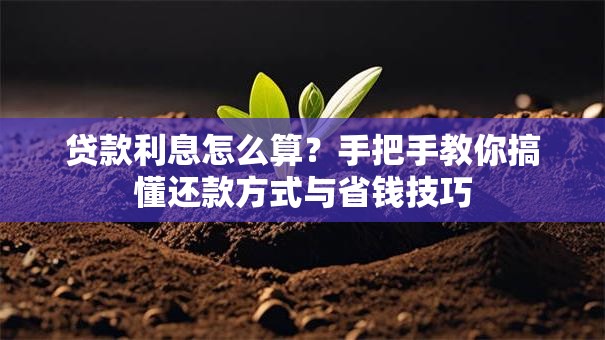 贷款利息怎么算？手把手教你搞懂还款方式与省钱技巧