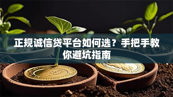 正规诚信贷平台如何选？手把手教你避坑指南