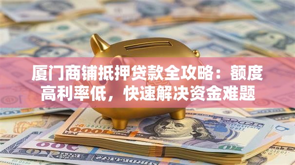 厦门商铺抵押贷款全攻略：额度高利率低，快速解决资金难题