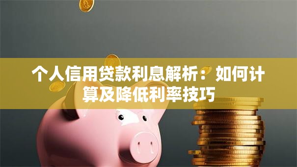 个人信用贷款利息解析：如何计算及降低利率技巧