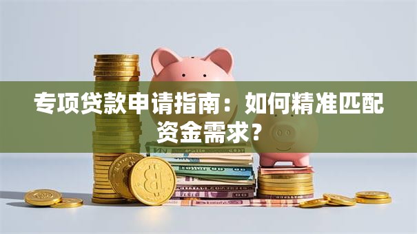 专项贷款申请指南：如何精准匹配资金需求？