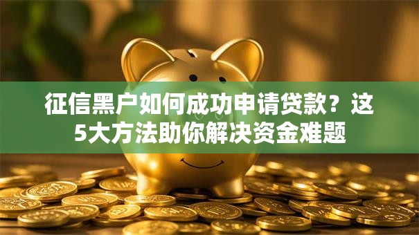 征信黑户如何成功申请贷款？这5大方法助你解决资金难题