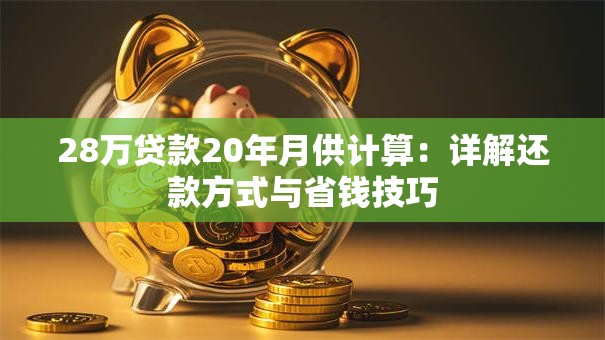 28万贷款20年月供计算：详解还款方式与省钱技巧