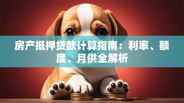房产抵押贷款计算指南：利率、额度、月供全解析