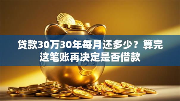 贷款30万30年每月还多少？算完这笔账再决定是否借款