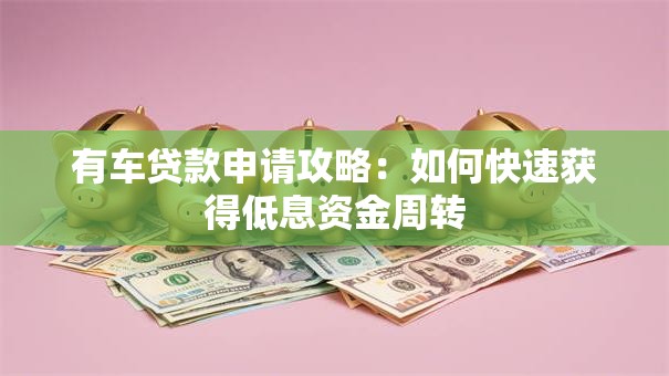 有车贷款申请攻略：如何快速获得低息资金周转