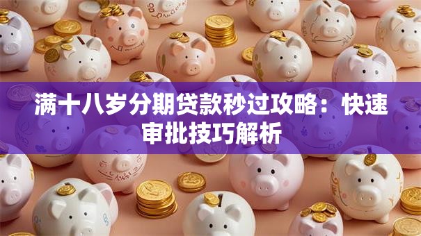 满十八岁分期贷款秒过攻略：快速审批技巧解析