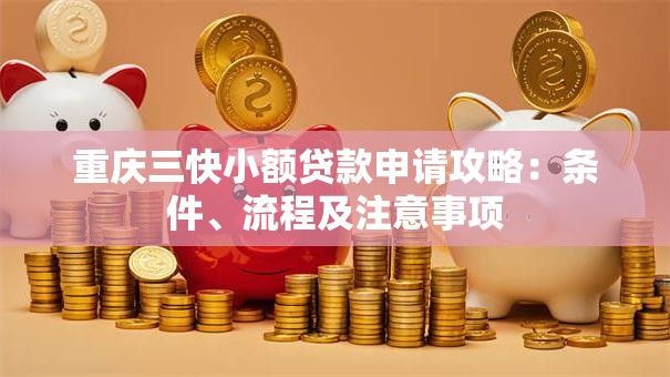 重庆三快小额贷款申请攻略：条件、流程及注意事项