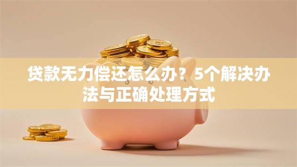 贷款无力偿还怎么办？5个解决办法与正确处理方式