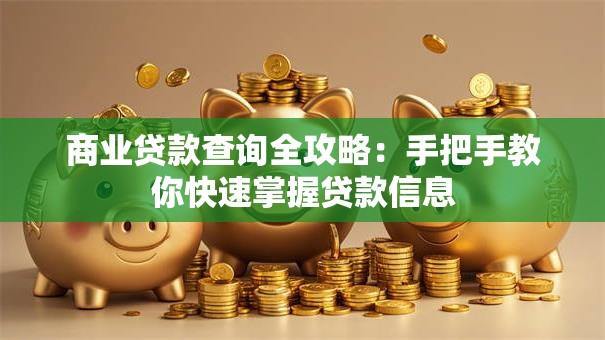 商业贷款查询全攻略：手把手教你快速掌握贷款信息