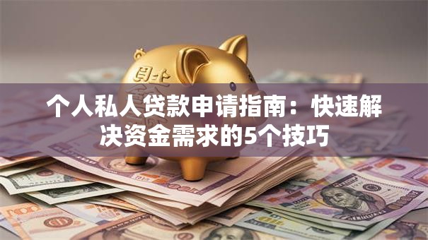 个人私人贷款申请指南：快速解决资金需求的5个技巧