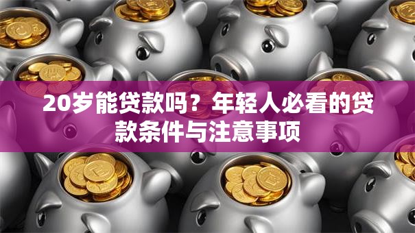 20岁能贷款吗？年轻人必看的贷款条件与注意事项