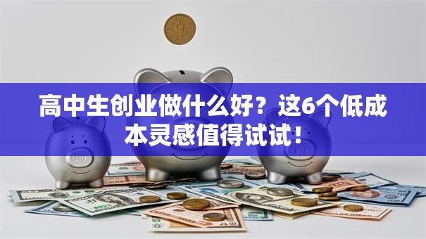 高中生创业做什么好？这6个低成本灵感值得试试！