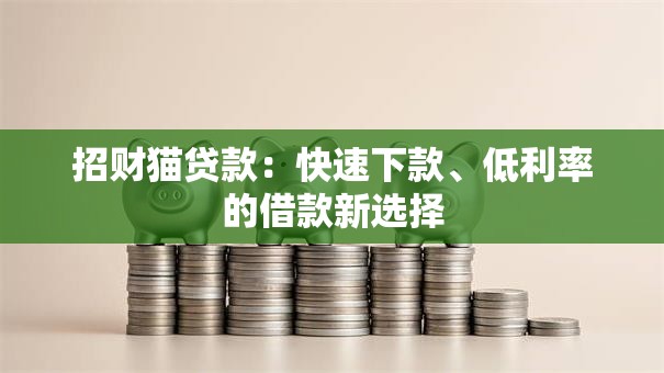 招财猫贷款：快速下款、低利率的借款新选择