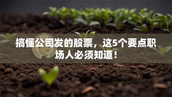 搞懂公司发的股票，这5个要点职场人必须知道！