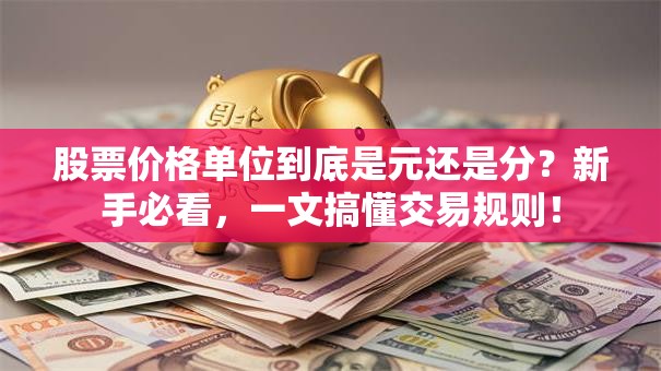 股票价格单位到底是元还是分？新手必看，一文搞懂交易规则！
