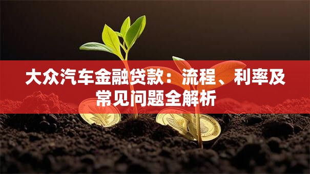 大众汽车金融贷款：流程、利率及常见问题全解析