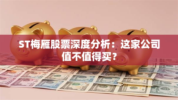 ST梅雁股票深度分析：这家公司值不值得买？