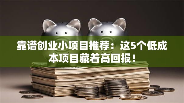 靠谱创业小项目推荐：这5个低成本项目藏着高回报！
