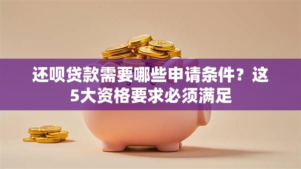 还呗贷款需要哪些申请条件？这5大资格要求必须满足