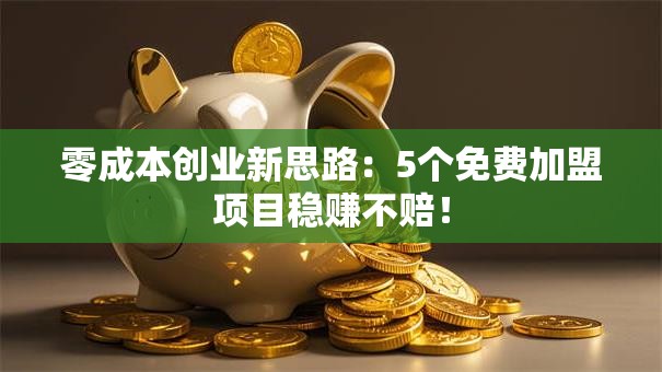 零成本创业新思路：5个免费加盟项目稳赚不赔！