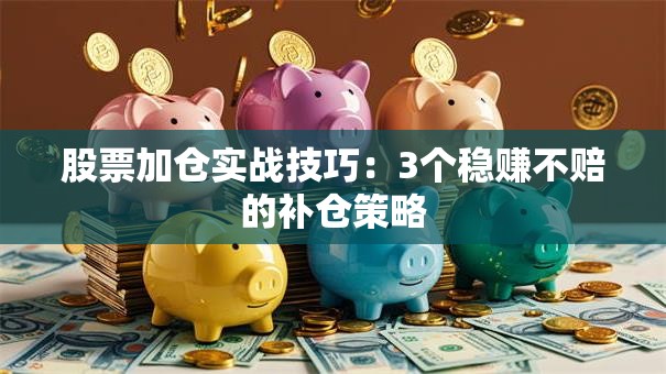 股票加仓实战技巧：3个稳赚不赔的补仓策略