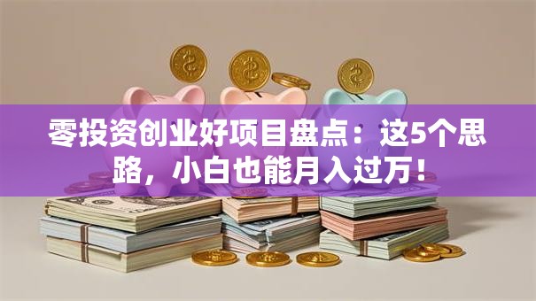 零投资创业好项目盘点：这5个思路，小白也能月入过万！