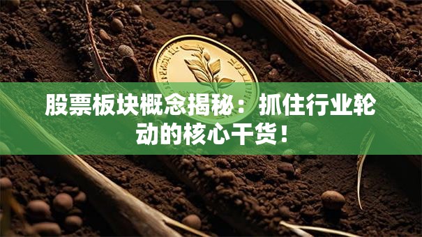 股票板块概念揭秘：抓住行业轮动的核心干货！