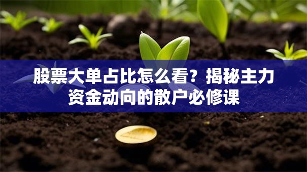 股票大单占比怎么看？揭秘主力资金动向的散户必修课