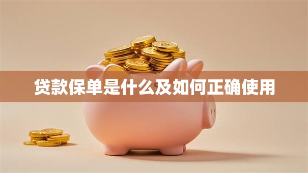 贷款保单是什么及如何正确使用