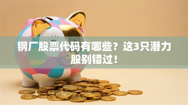 钢厂股票代码有哪些？这3只潜力股别错过！