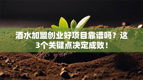 酒水加盟创业好项目靠谱吗？这3个关键点决定成败！