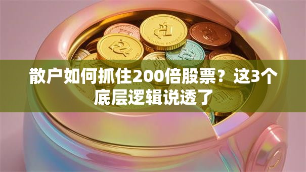 散户如何抓住200倍股票？这3个底层逻辑说透了