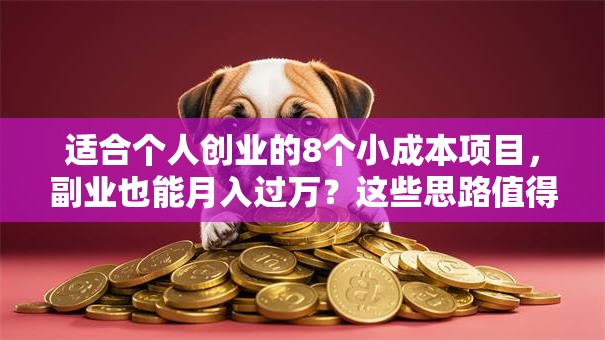 适合个人创业的8个小成本项目，副业也能月入过万？这些思路值得试试！