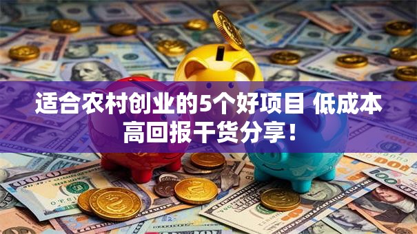 适合农村创业的5个好项目 低成本高回报干货分享！