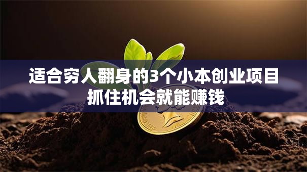适合穷人翻身的3个小本创业项目 抓住机会就能赚钱