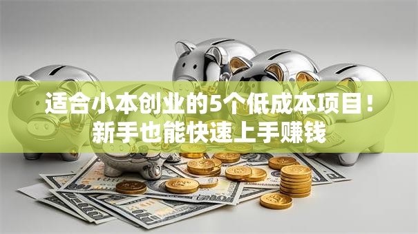 适合小本创业的5个低成本项目！新手也能快速上手赚钱