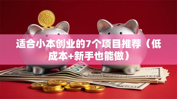 适合小本创业的7个项目推荐（低成本+新手也能做）