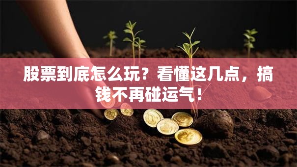 股票到底怎么玩？看懂这几点，搞钱不再碰运气！