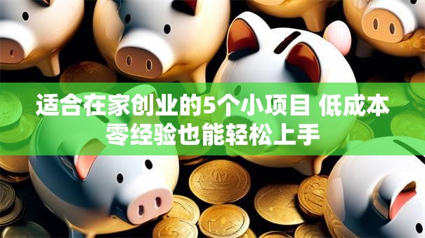 适合在家创业的5个小项目 低成本零经验也能轻松上手