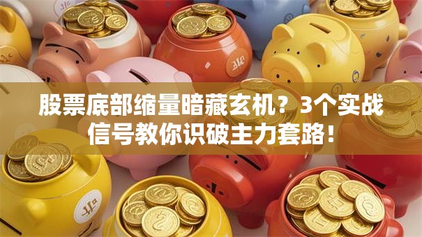 股票底部缩量暗藏玄机？3个实战信号教你识破主力套路！