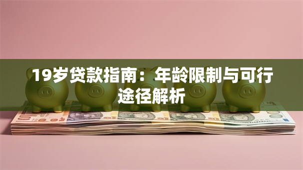 19岁贷款指南：年龄限制与可行途径解析