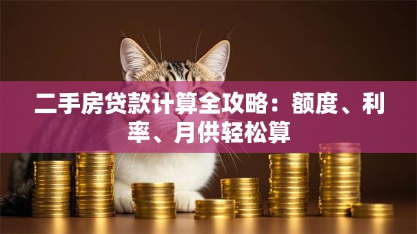 二手房贷款计算全攻略：额度、利率、月供轻松算