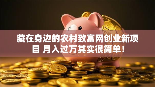 藏在身边的农村致富网创业新项目 月入过万其实很简单！